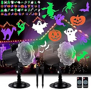 Amazon.com: 2 Pack Halloween Projector Lights Outdoor Led Projector Ghost Pumpkin Lights Projection Halloween Decoration 12 Dynamic Patterns Spotlight Landscape Decorative for Window Garden Halloween Party : Tools & Home Improvement
