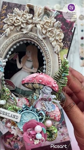 Alice in Wonderland Mixed media altered box from scratch