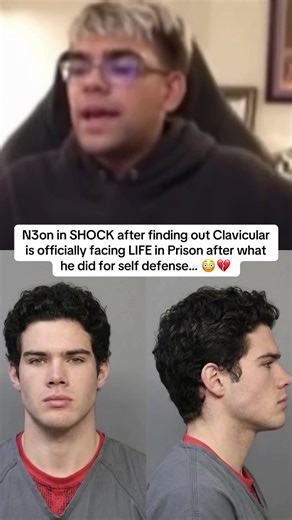 N3on in SHOCK after finding out Clavicular is officially facing LIFE in Prison after what he did for self defense… 😳💔 #clavicular #fyp #n3on