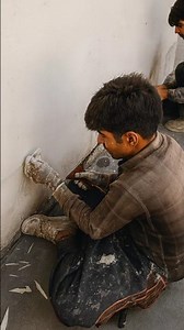 Baseboard Preparation 🧱✨ Just Showing the Process #construction