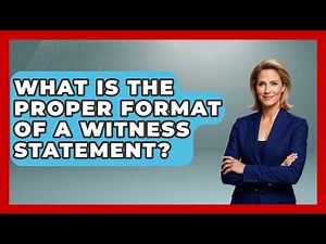 What Is The Proper Format Of A Witness Statement? - Auto Coverage Explained