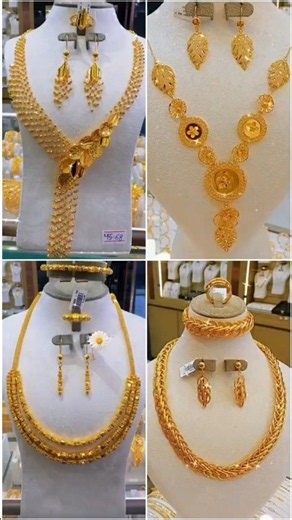 latest gold bridal necklace set 2026 #مجوهرات_العروس #ذهب #ذهب_عيار21 #gold #shorts #goldjewellery