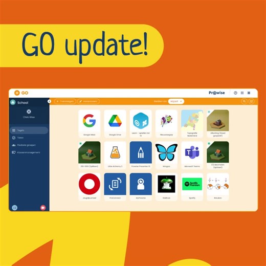 🚀 Nieuwe Prowise GO update is live! We hebben weer een slimme update voor Prowise GO beschikbaar gemaakt. Deze is speciaal gericht op meer efficiëntie en overzicht voor leerkrachten. Wat is er nieuw? ✓ Bulkacties in de Takenmodule. Bewerk meerdere taken tegelijk! ✓ Verbeterde selectie van leerlingen & groepen ✓ Stabieler en soepeler klassenmanagement ✓ Bugfixes Meer overzicht, minder klikwerk. Kortom ideaal voor een soepelere lesdag! 👩‍🏫📚 Lees meer via onze website: https://www.prowise.com/n