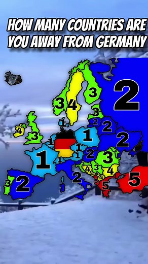 How many countries are you away from Germany #germany#maps#fyp#geography