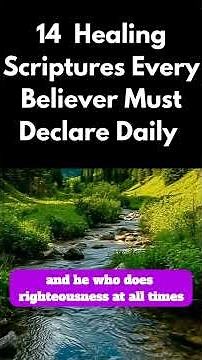 14 Healing Scriptures Every Believer Must Declare Daily #bibleverse #faith