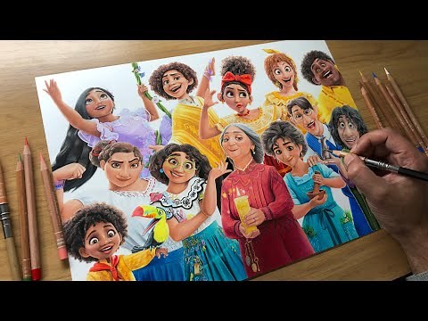 Encanto Family Drawing – Stunning La Familia Madrigal Art!
