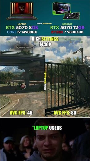 RTX 5070 Laptop vs Desktop - Why laptops lose badly? #pcgaming