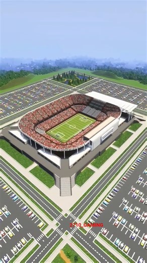 Minecraft Stadium Build Timelapse #minecraft #shorts