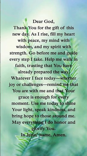 Today’s Prayer for Guidance,Strength, and Peace | Powerful Daily Christian Prayer#christianshorts 🌅