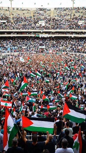 703K views · 34K reactions | Thousands Chant ‘Free Palestine’ at Stadium | Peaceful Protest Ai Short #FreePalestine #ProtestForPeace #StandForFreedom #PeacefulMarch #AiShort ‎ | Video Allure | Facebook