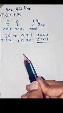 BCD addition #binary #computerscience #mca#shorts