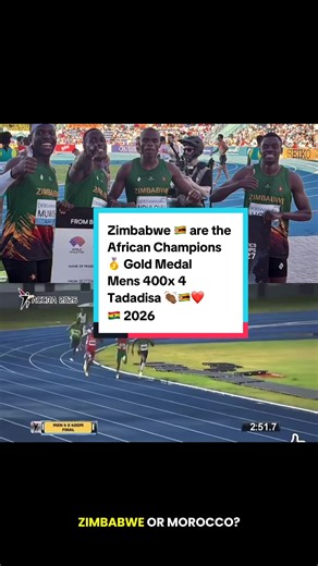 Zimbabwe Wins Gold in Men's 400x4 African Championships
