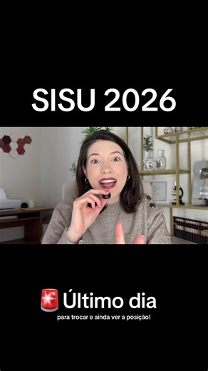 Hoje é um dos dias MAIS IMPORTANTES do SISU! 🚨