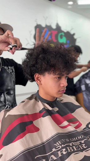 Low Taper Fade Mini Afro for Curly Hair Styles