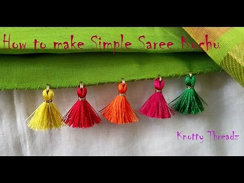 | DIY | How to make Simple Yet Elegant Saree Kuchu Design at Home | Tutorial
