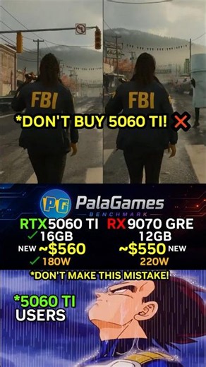 DON'T BUY 5060 Ti! ❌ RX 9070 GRE vs RTX 5060 Ti 1080p Raw Power