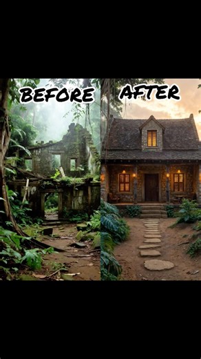 “1000 Year Old Jungle House Restoration | Amazing Timelapse” #youtubeshorts #restoration #timelapse