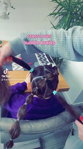 Cross over bubble braids on Marnie 💜 #braids #schoolhairstyles | Gemma Browns Braids
