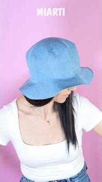 How to Transform Old Jeans into a Summer Bucket Hat Easily Miarti🪡🧵✂️