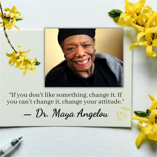 “If you don’t like something, change it. If you can’t change it, change your attitude.” — Dr. Maya Angelou This Maya Monday, we lean into the wisdom of choice. While we can’t always control our circumstances, we can control how we respond to them. Dr. Angelou reminds us that power lives in perspective, and shifting our mindset is often the first step toward reclaiming peace, purpose, and possibility. 💭 What’s one mindset you’re ready to release or reclaim this week? #MayaMonday #MayaAngelou #Ch