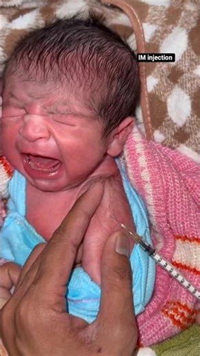 IM injection , procedure preform in 1 day baby #baby #shorts #001 #newborn #love #pediatrics