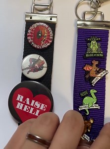 Wide Pin Holder Keychain / Black Keychain Pin Keeper / 1.5 Width / Wide Width - Etsy