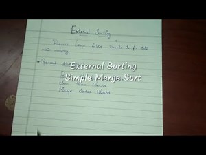 External sorting technique(simple merge sort)