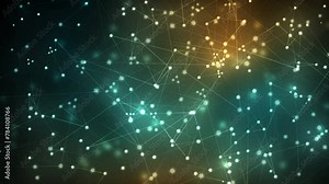 Abstract futuristic communication neon low poly background. Seamless looping technology motion design. Video animation Ultra HD 4K 3840x2160