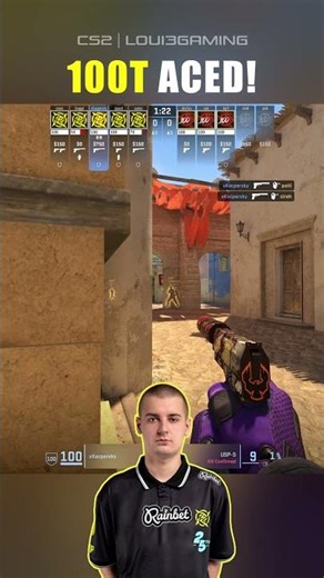 100 Thieves "ACED" by xKacpersky!!💀🔥#cs2
