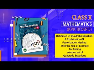 Kpk board class 10th chapter 1 Quadratic Equations Example 1 page # 03