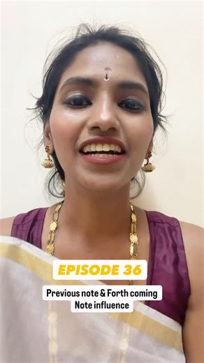Ambika Yashraj on Instagram: "Here’s Episode 36 for you ✨ In Carnatic music, Anuswaram refers to subtle, delicate grace notes—“notes between notes”—that add color, depth, and smooth transitions to melodies, existing almost imperceptibly within gamakas (ornamentations) and enhancing the bhava (emotional essence) of a raga without being primary scale notes. These swift, soft notes bridge phrases, bringing out the unique sonic texture and soul of a raga, making them crucial for advanced expression