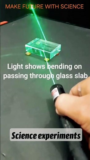 refraction through a rectangular glass slab SCIENCE EXPERIMENT