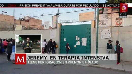 ▶️ Jeremy, menor que fue apuñalado en una riña de una secundaria en Tláhuac, permanece en terapia intensiva y entubado al presentar daño en el pulmón e hígado; familiares piden donares de sangre tipo A positivo. 📺 #MILENIO21h con Elisa Alanís | Milenio Televisión