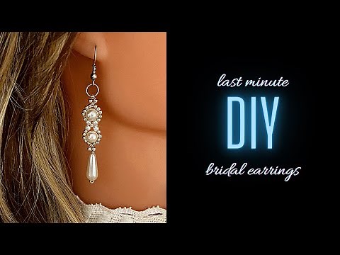 Bridal earrings making in 10 mins by beading tutorials
