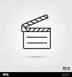 movie clapper line icon vector illustration. Media and entertainment symbol Stock Vector Image & Art - Alamy