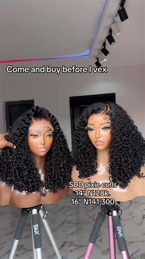 5by5 sdd pixie curls 14” N128k. 16” N141,300 18” N165,800 20” N199k