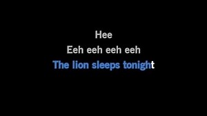 Karaoke The Lion Sleeps Tonight - The Tokens - CDG, MP4, KFN - Karaoke Version