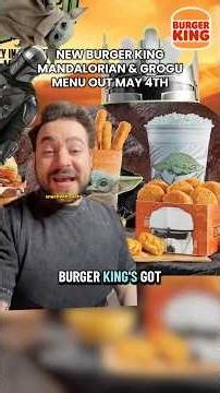 New Burger King Mandalorian & Grogu Menu #food #fastfood #burgerking #starwars