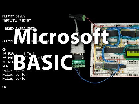 Running MSBASIC on my breadboard 6502 computer