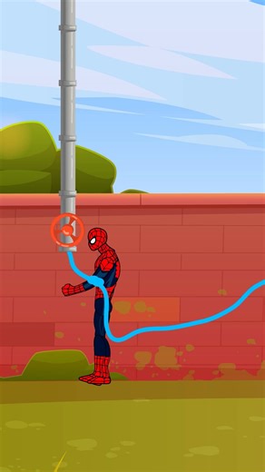 spidey pranks green Hulk with water pipe