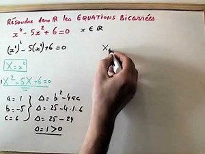 Résolution d'une équation bicarrée. MATHS 1ère/terminale