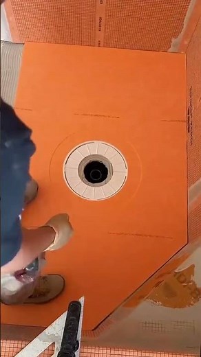 Shower Base Install Done Right in Minutes #shorts #plumbing #diy #bathroomremodel #tools