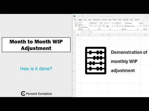 Monthly WIP (Over/Under) Adjustment