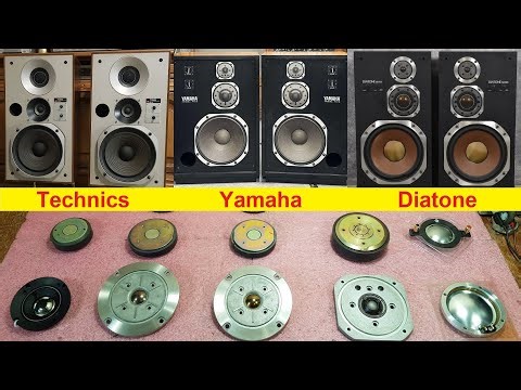Ремонт динамиков Technics SB-E500, Yamaha FX-3, Diatone DS-5000 перемотка катушки, замена подвесов