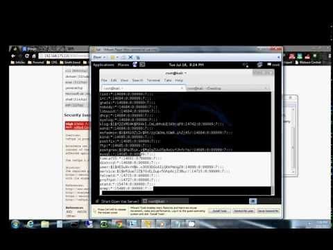 Hacking Metasploitable Linux Vulnerability / Getting a Remote Shell / Getting Hashed Passwords