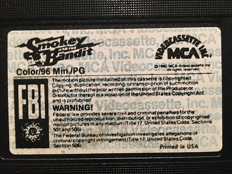 Smokey and the Bandit (1977) 1980 VHS Opening