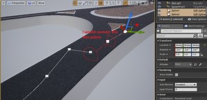 Is it possible connect two different spline point?
