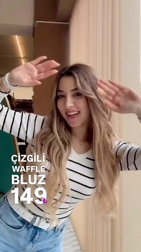39 reactions | Çizgili Waffle Bluz 149₺ 殺 | BUTİK BASIC | Facebook