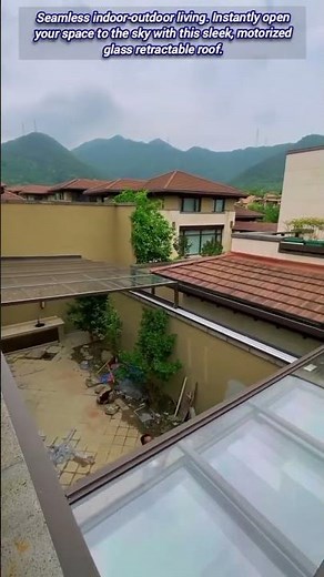Motorized Retractable Glass Roof for Ultimate Outdoor Enjoyment.