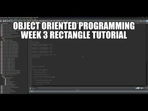 Object oriented programming week 3 Rectangle tutorial